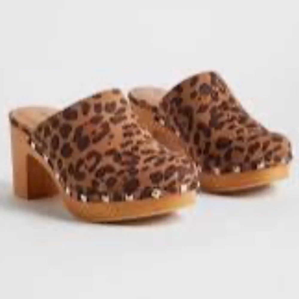 Torrid leopard platform wooden mule - Picture 1 of 9